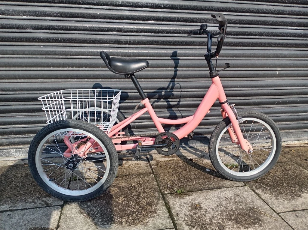 used pink tricycle bike girls
