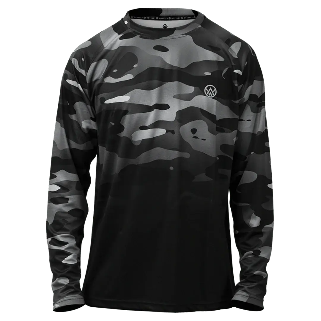 Dark Camo Long Sleeve MTB Jersey 1.webp