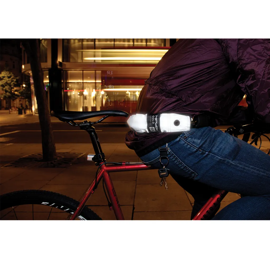 Hiplok GOLD Wearable Chain Lock 10mm x 85cm - waist 24-44 inches Gold Sold Secure High Visibility SUPER BRIGHT_5.webp