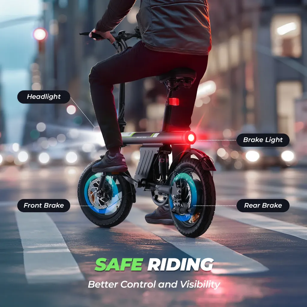 U1 Foldable Electric Bike 500W Black 8.webp