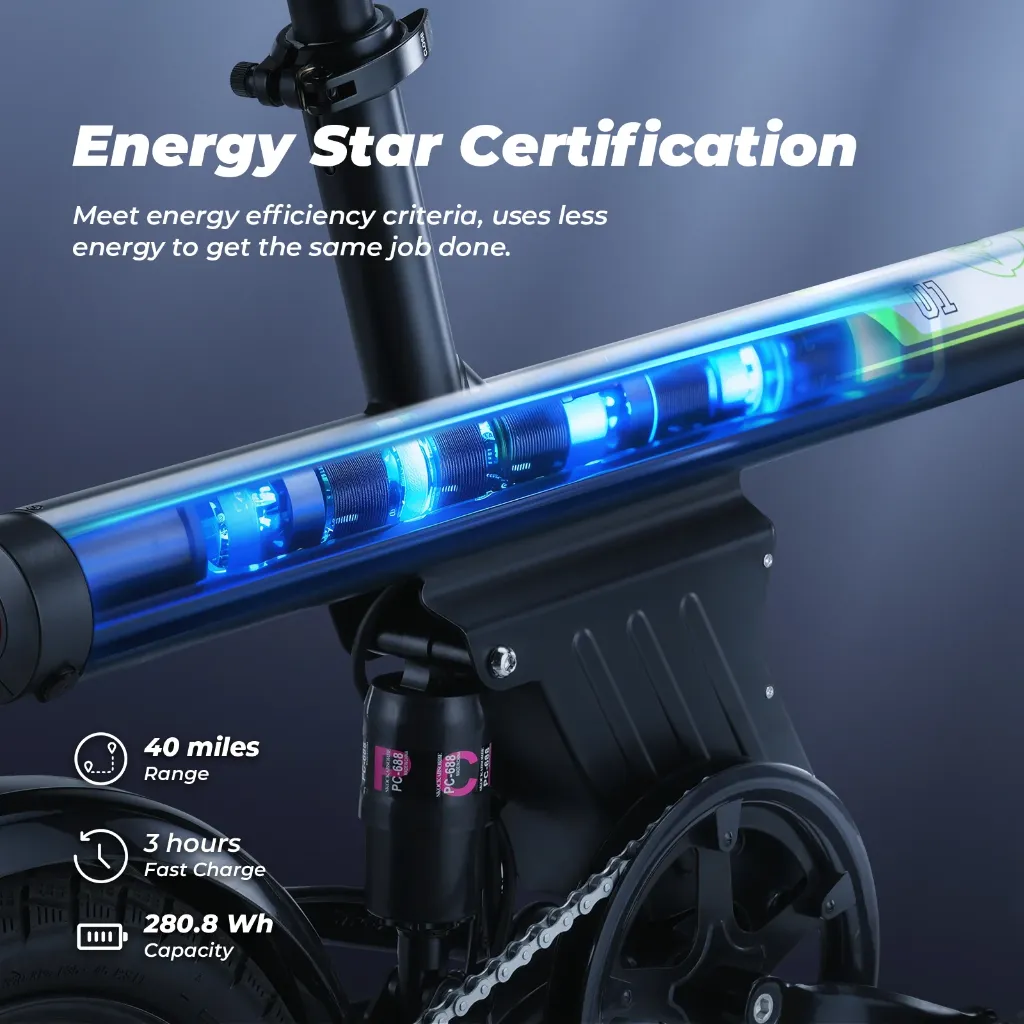 U1 Foldable Electric Bike 500W Black 4.webp