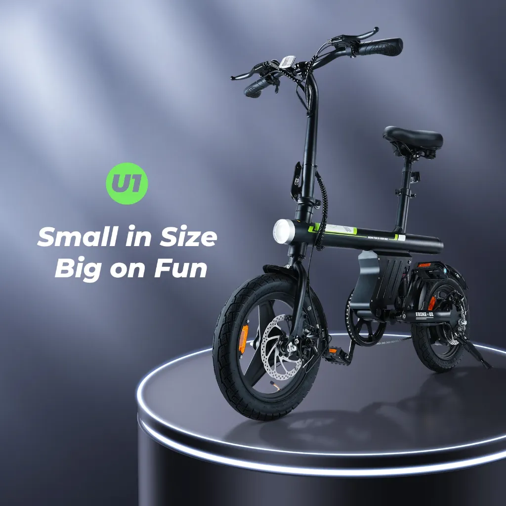 U1 Foldable Electric Bike 500W Black 3.webp