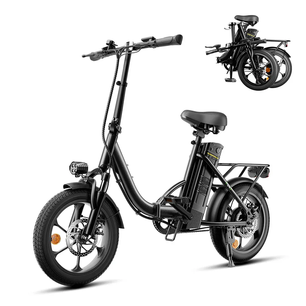 U4 Low Step Through Foldable Electric Bike Black 4.webp