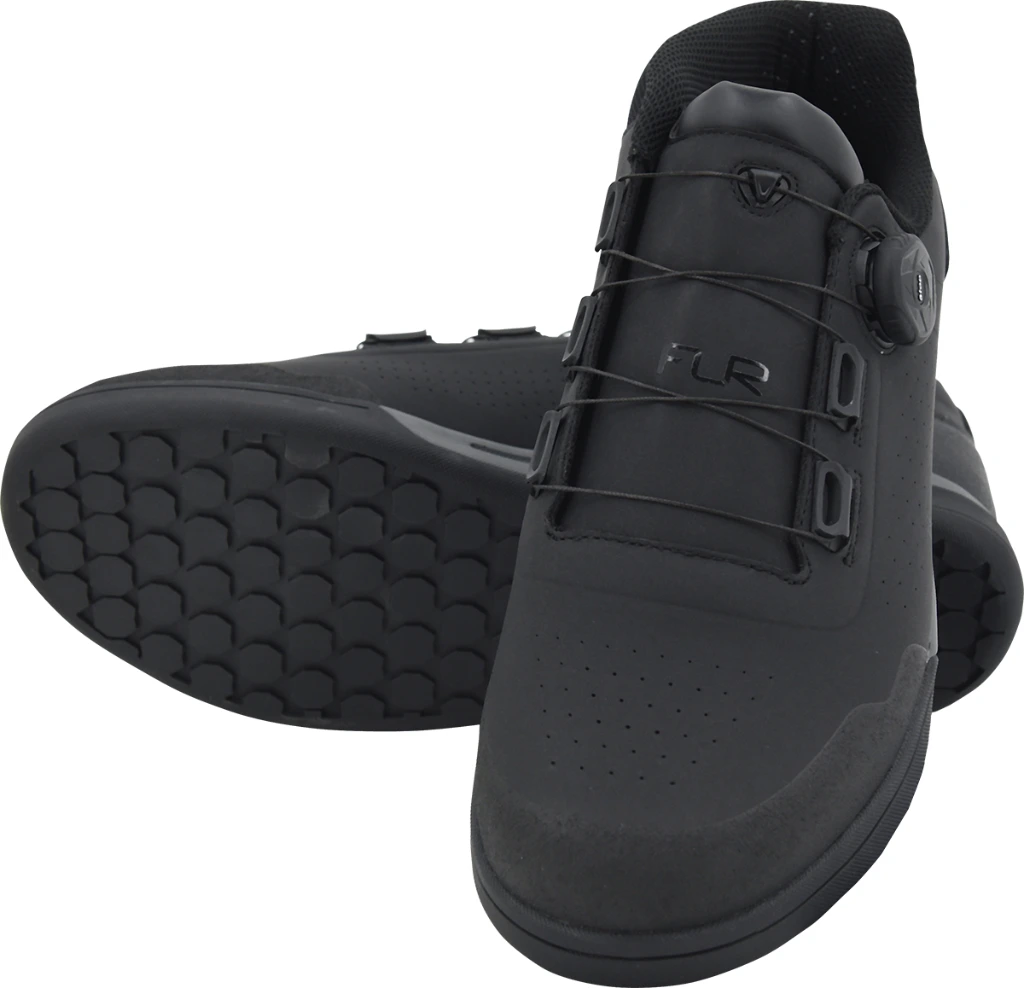 FLR Congo Pro Leather Flat Line Dial Shoes in Black 2.webp