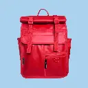 Rolltop Backpack Bike Pannier Bag 2 in 1 Red Monochrome
