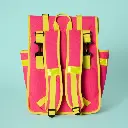 Rolltop Backpack Bike Pannier Bag 2 in 1 Neon Pink
