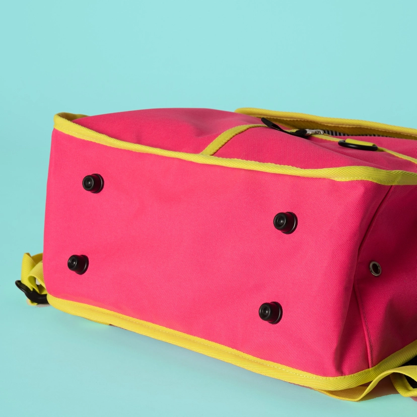 Rolltop Backpack Bike Pannier Bag 2 in 1 Neon Pink