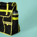 Rolltop Backpack Bike Pannier Bag 2 in 1 Neon Yellow Black