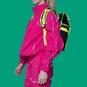 Rolltop Backpack Bike Pannier Bag 2 in 1 Neon Yellow Black