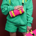 Neon Handlebar and Saddle Bag Pink