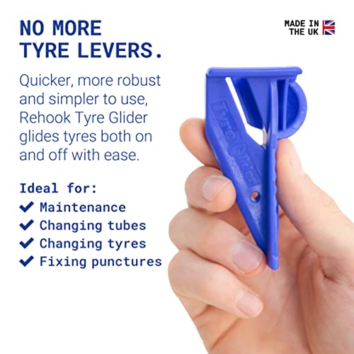 Rehook Tyre Glider - a Strong Portable Bicycle Tyre Replacement and Bike Tire Remover Tool - No More Tyre Levers or Tyre