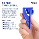 Rehook Tyre Glider - a Strong Portable Bicycle Tyre Replacement and Bike Tire Remover Tool - No More Tyre Levers or Tyre