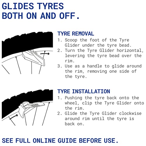 Rehook Tyre Glider - a Strong Portable Bicycle Tyre Replacement and Bike Tire Remover Tool - No More Tyre Levers or Tyre