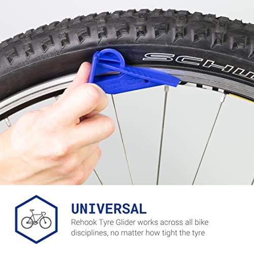 Rehook Tyre Glider - a Strong Portable Bicycle Tyre Replacement and Bike Tire Remover Tool - No More Tyre Levers or Tyre