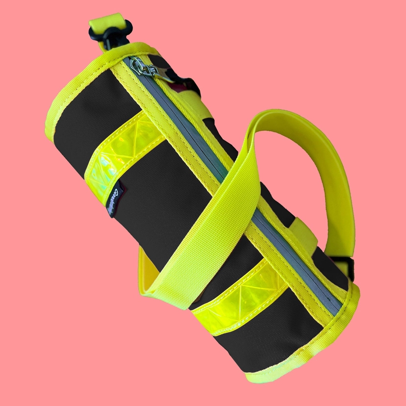 Neon Handlebar and Saddle Bag Black