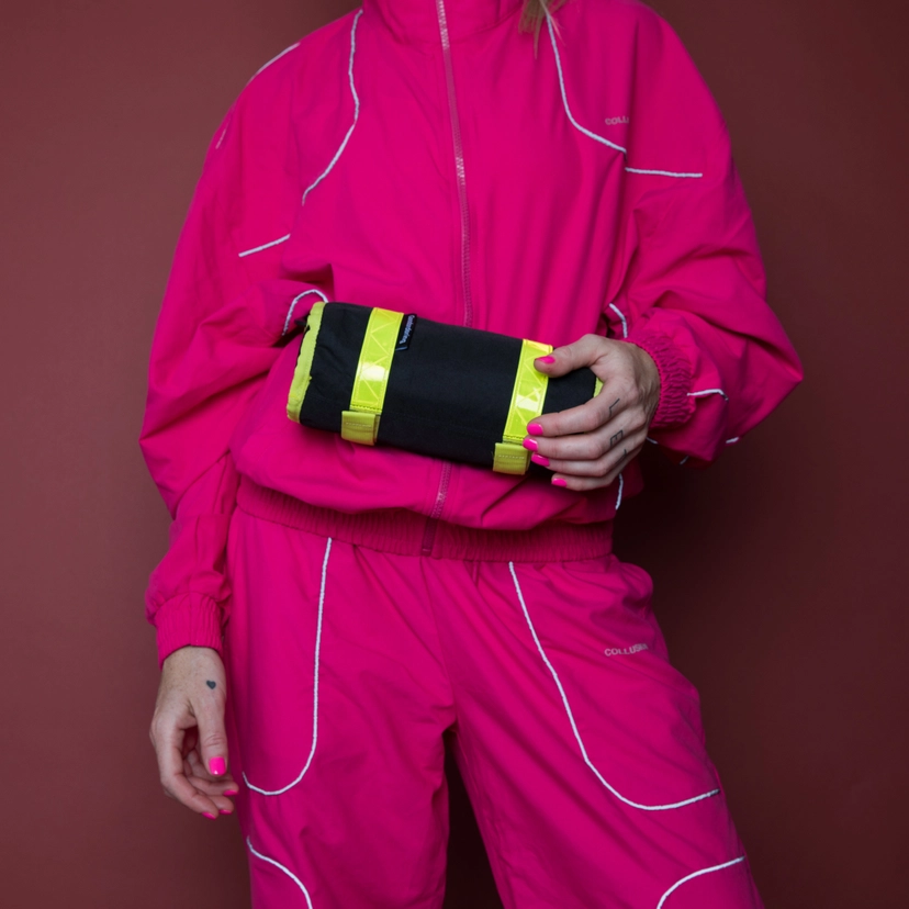 Neon Handlebar and Saddle Bag Black
