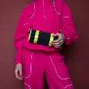 Neon Handlebar and Saddle Bag Black