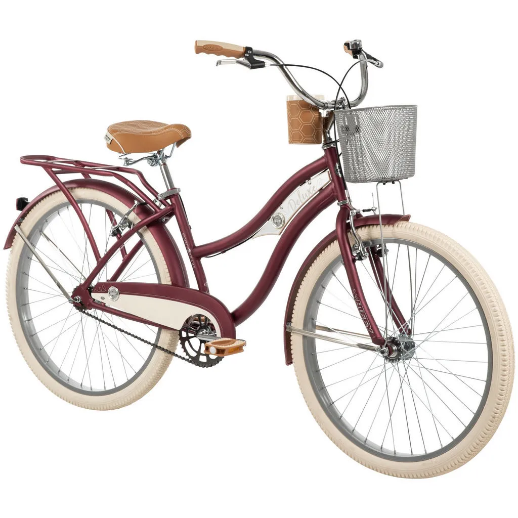 Huffy Deluxe Cruiser 26 inch Bike Berry_9.webp