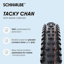 Schwalbe Tacky Chan Radial Bicycle Tire – Downhill & Enduro 27.5/29-inch MTB Tire with Radial Casing for Maximum Grip & Control – Gravity Pro & Tr
