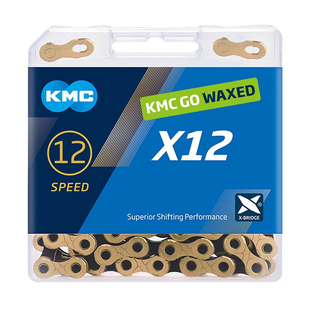 X12 Waxed Chain Black- Gold 12 speed 126 links 2.webp