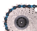 DLC 11 speed Waxed Chain Black Blue 118 Links