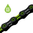 DLC 11 Speed Waxed Chain Black  Green  118 Links