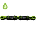 DLC 11 Speed Waxed Chain Black  Green  118 Links