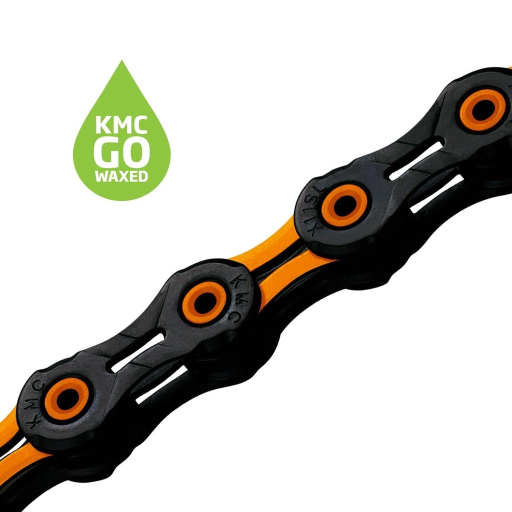 DLC 11 Speed Waxed Chain 118L Black/Orange / 118L