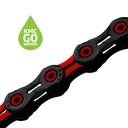 DLC 11 Speed Waxed Chain Black Red 118 Links