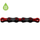 DLC 11 Speed Waxed Chain Black Red 118 Links