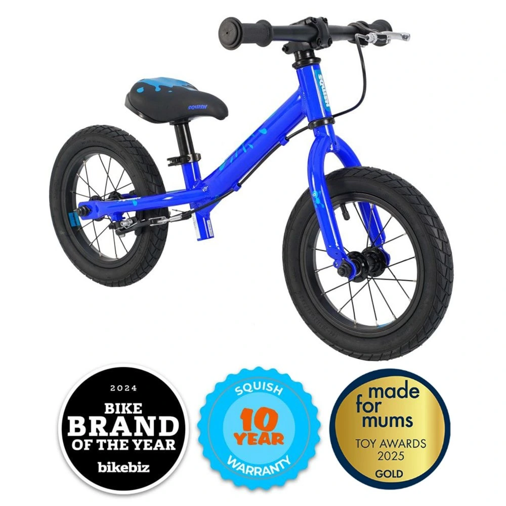 Squish 12 inch Kids Blue Balance Bike 3.webp