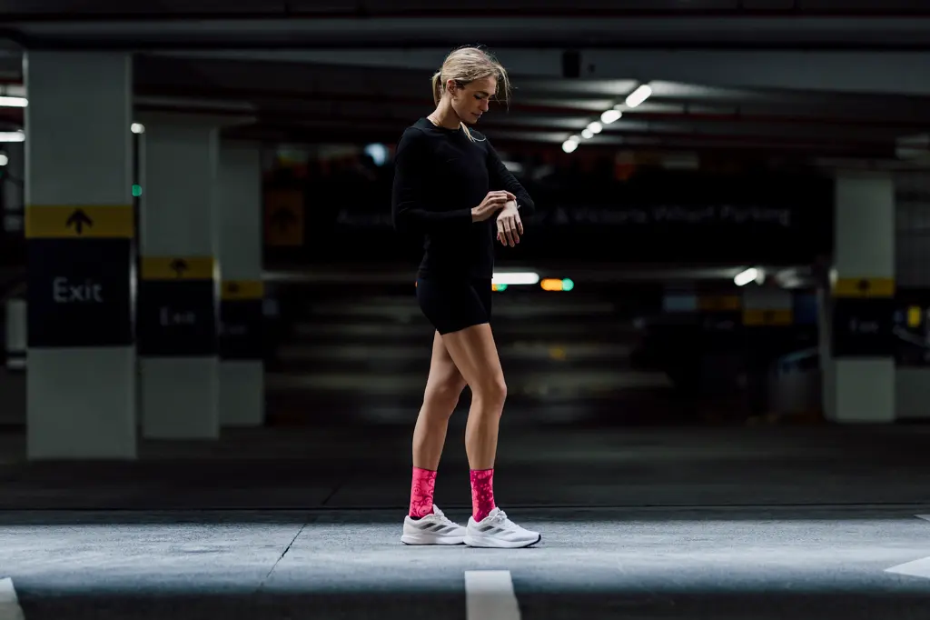 Sox Footwear Neon Slide Pink Premium Crew Socks 2.webp