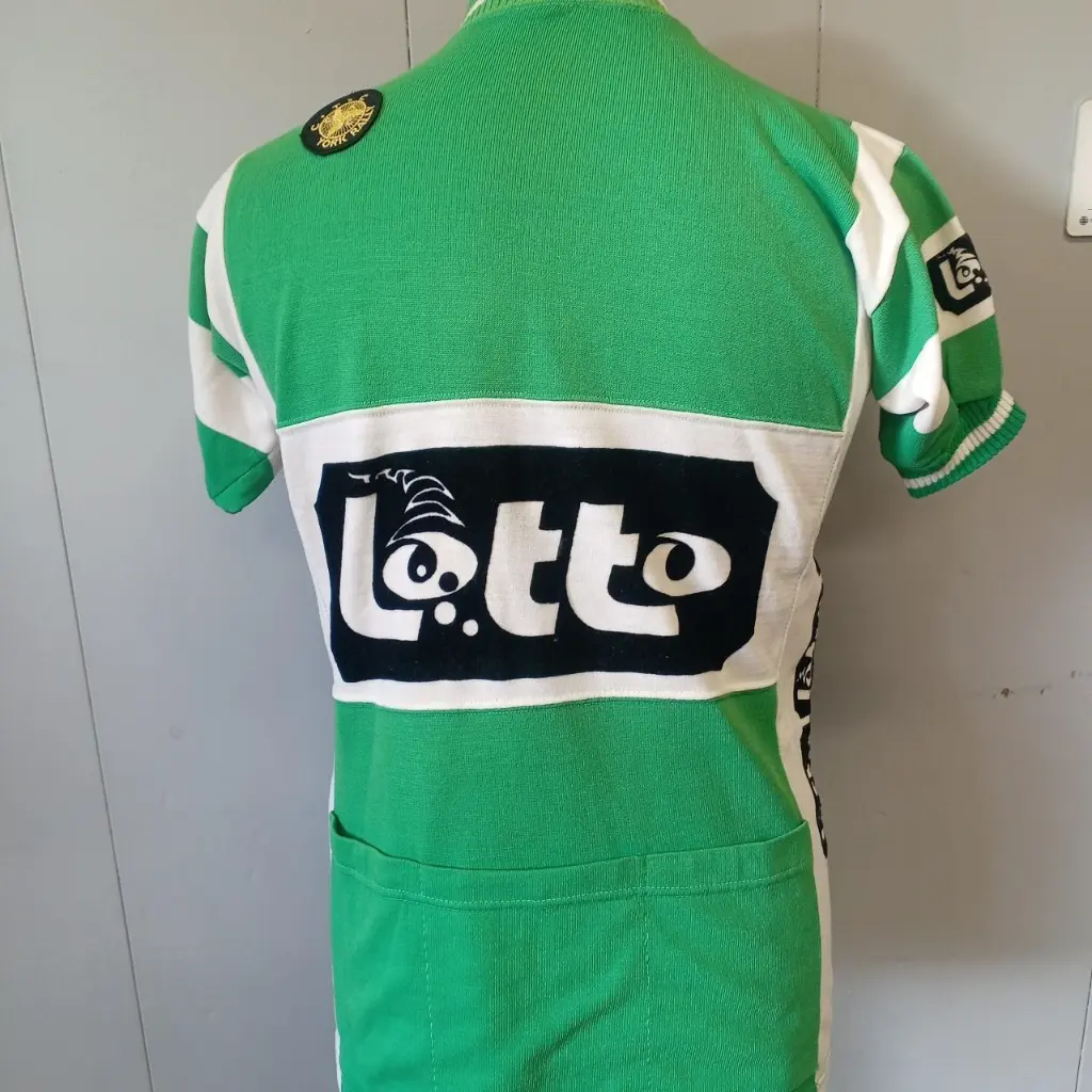 1980s green and white Lotto cycling jersey 2.webp