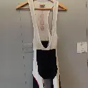 White, black and red Sportful bib shorts vintage 90s 3.webp