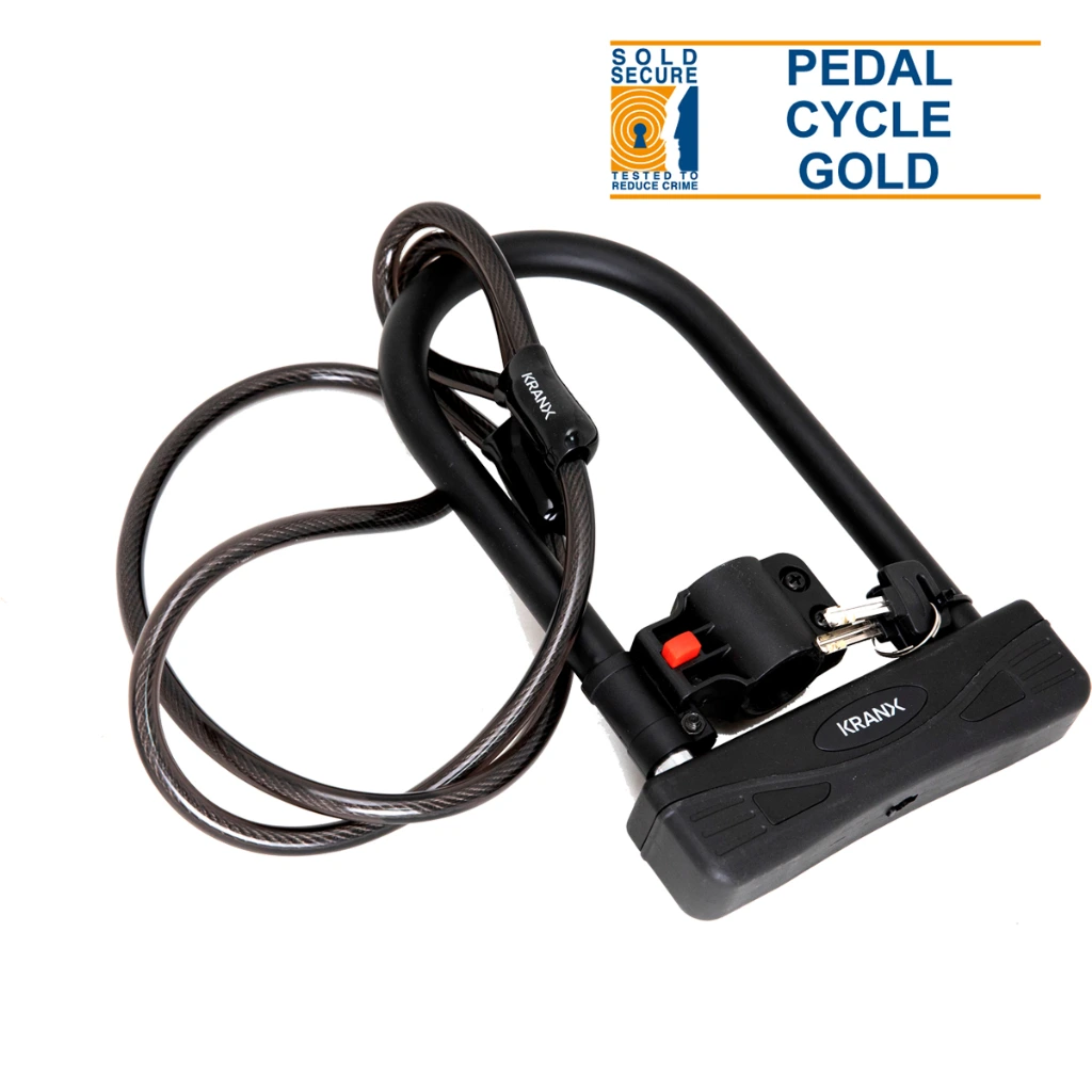 KranX Citadel Plus 16mm 270mm U-Lock With Security Cable GOLD Sold Secure 1.webp