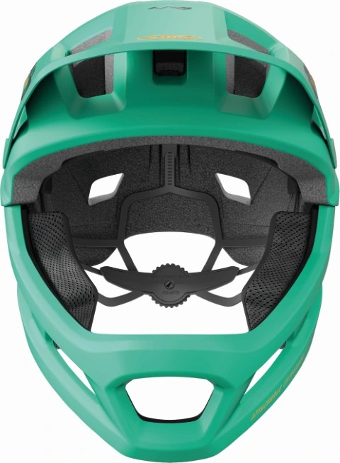 ABUS YouDrop FF Kids Full Face MTB Helmet in Sage Green 48-55cm 3.webp
