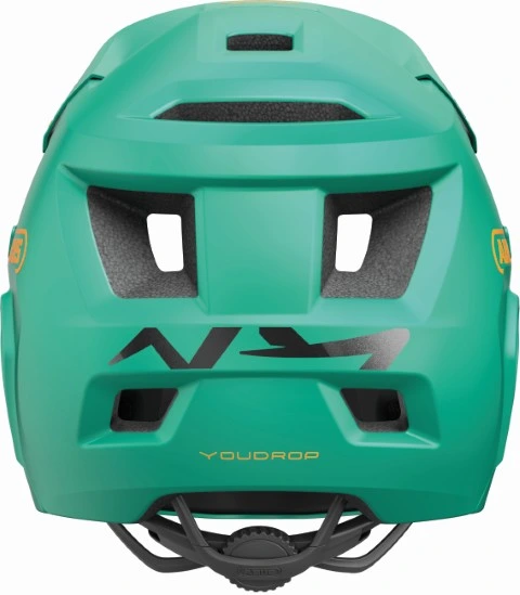 ABUS YouDrop FF Kids Full Face MTB Helmet in Sage Green 48-55cm 4.webp