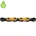 X12 Waxed Chain Black- Gold 12 speed 126 links