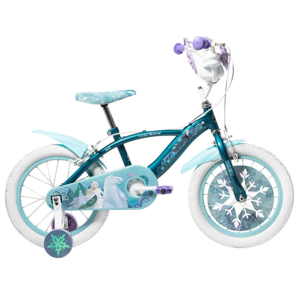 Huffy Disney Frozen 16 inch Kids Bike PURPLE/GREEN (5 years)