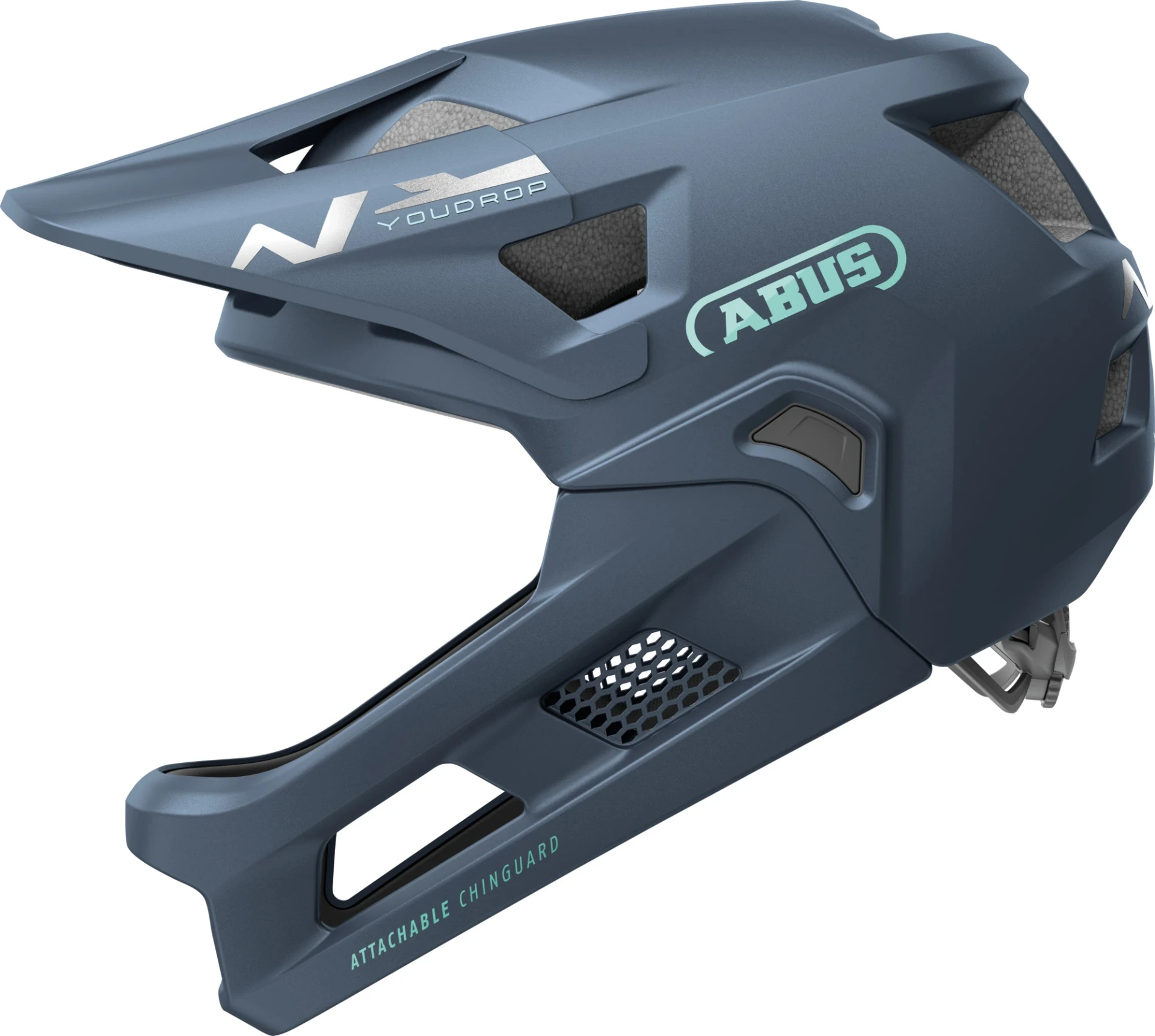 [24081/B] ABUS YouDrop FF Kids Full Face MTB Helmet in Midnight Blue 48-55cm