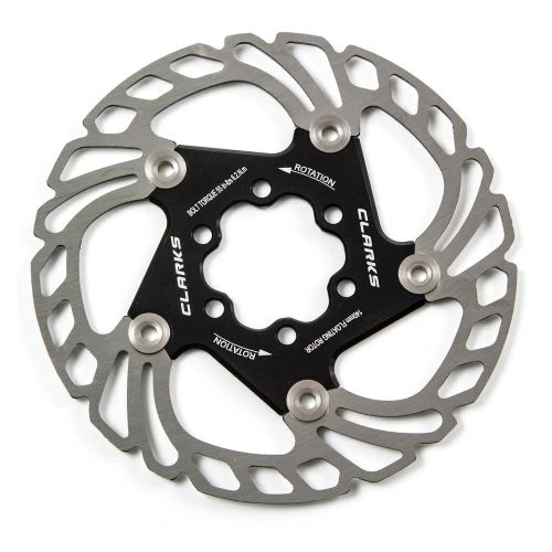 [17400/180] 180mm Clarks Black Floating Disc Brake Rotor 6 x M5*11 Bolts