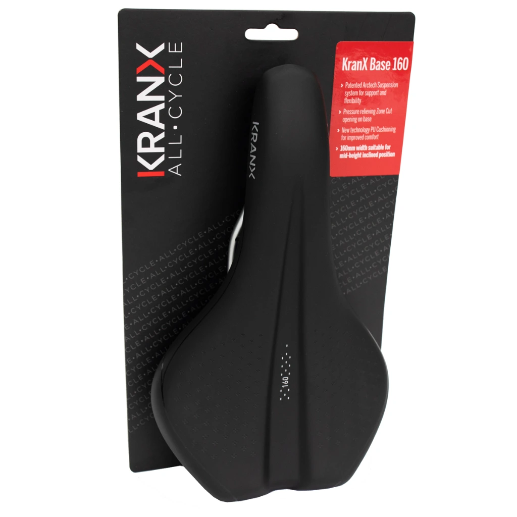 KranX Base 160 Commuter & MTB Saddle in Black
