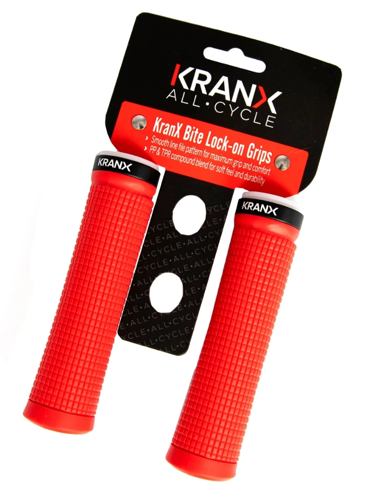 [72009/R] KranX Bite Lock-on Red Handlebar Grips