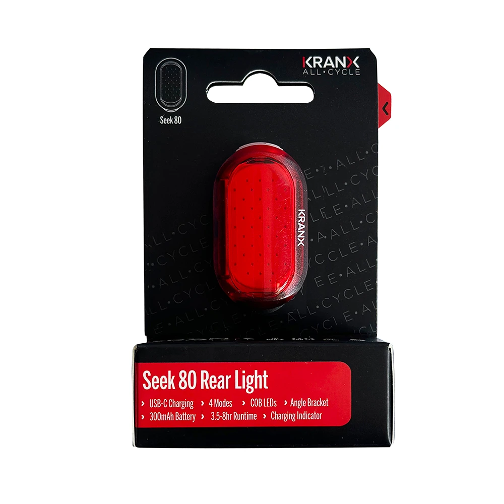 KranX Seek 80 USB-Rechargeable Rear Light 80 Lumens