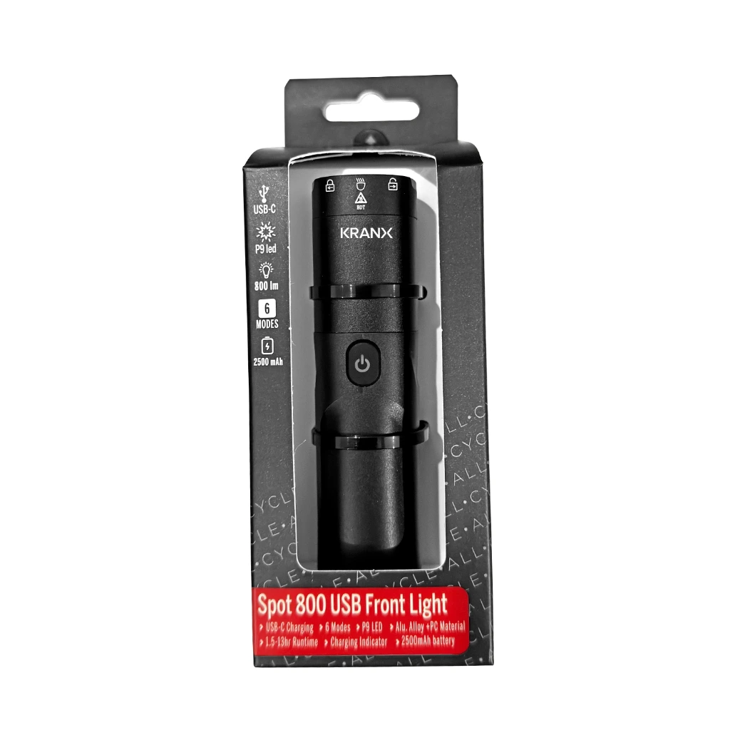 KranX Spot 800 USB Front Bike Light