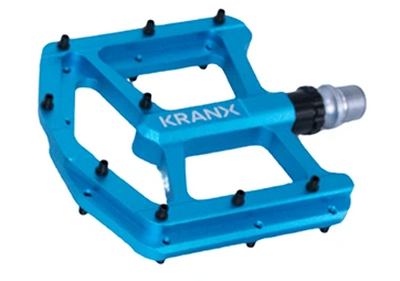 KranX Trail Luxe Alloy Platform Sealed Bearing Pedals - Blue