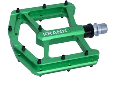KranX Trail Luxe Alloy Platform Sealed Bearing Pedals - Green