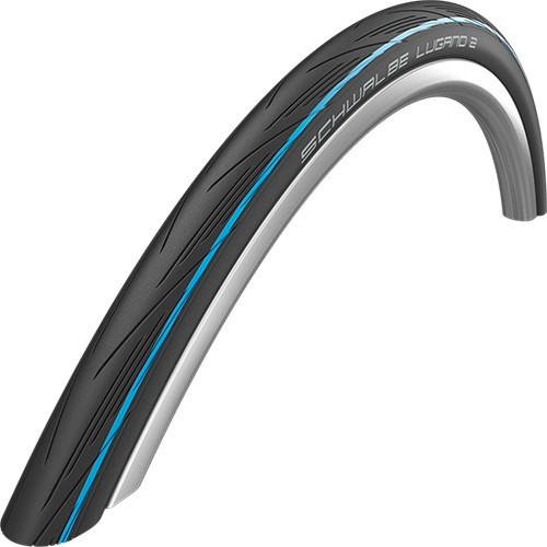 [47539/BL25] Schwalbe Lugano II Active-Line Tyre Black/Blue 700 x 25mm
