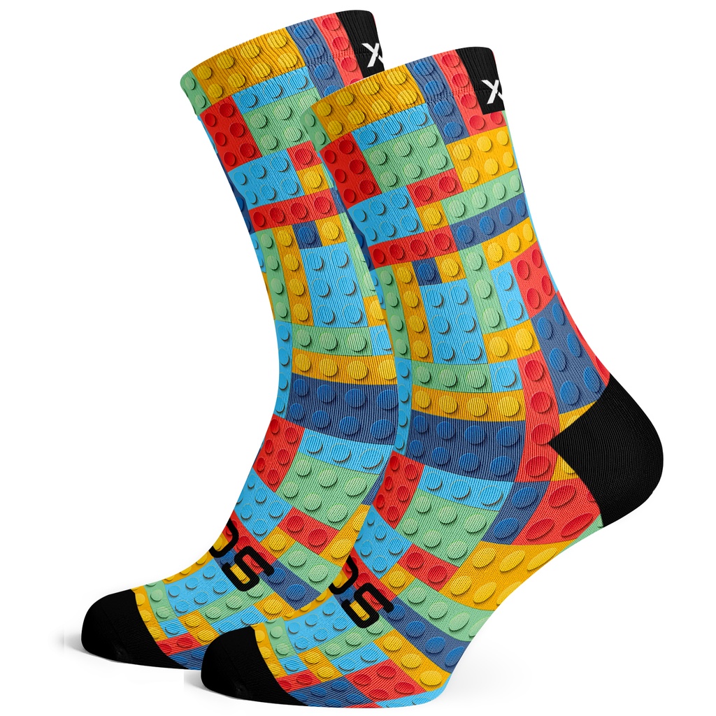 Sox Footwear Blocks Premium Crew Socks - Small UK 12-3