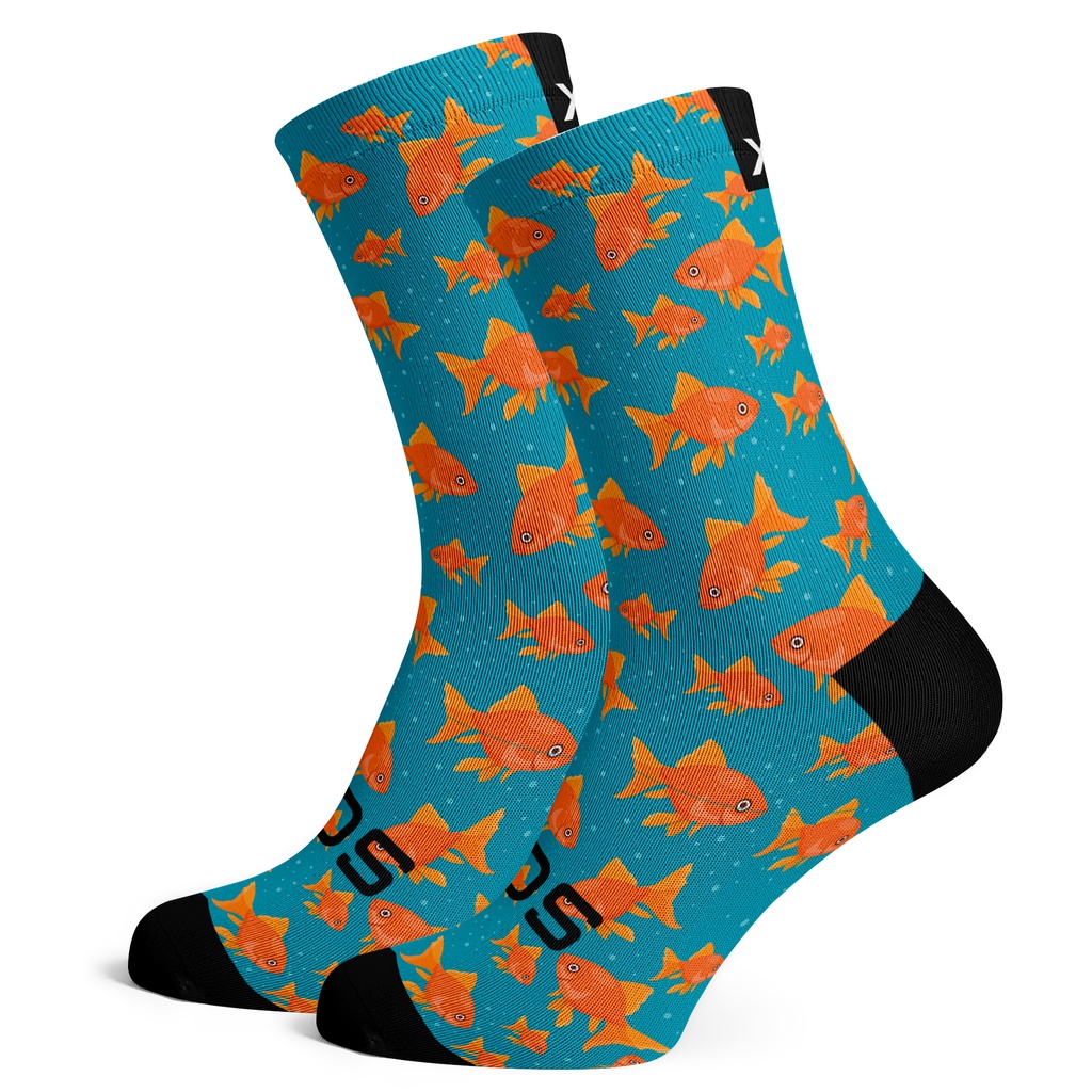 Sox Footwear Goldfish Animals Premium Crew Socks - Large UK 8-12